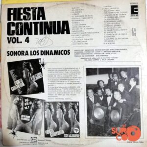 Disco de Vinilo Sonora Los Dinámicos - Fiesta Continua Vol. 4 Vinyl Record