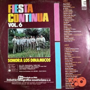 Disco de Vinilo Sonora Los Dinámicos - Fiesta Continua Vol. 6 Vinyl Record