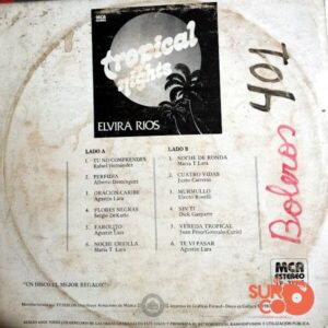Disco de Vinilo Elvira Rios - Tropical Nights Vinyl Record