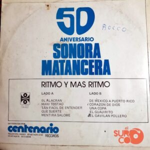 Disco de Vinilo Sonora Matancera - Ritmo Y Mas Ritmo Vinyl Record