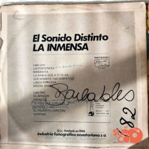Disco de Vinilo La Inmensa - El Sonido Distinto Vinyl Record