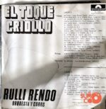 Disco de Vinilo Rulli Rendo - El Toque Criollo Vinyl Record