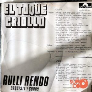 Disco de Vinilo Rulli Rendo - El Toque Criollo Vinyl Record