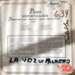 Disco de Vinilo Damiron - Piano Merengue Vinyl Record