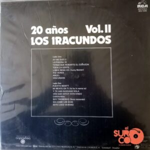 Disco de Vinilo Los Iracundos - 20 Años Volumen 2 Vinyl Record