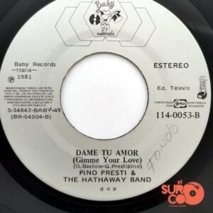 Disco de Vinilo Pino Presti & The Hathaway Band - Money (That's What I Want) / Gimme Your Love Vinyl Record