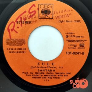 Disco de Vinilo Santana - She's Not There / Zulu Vinyl Record