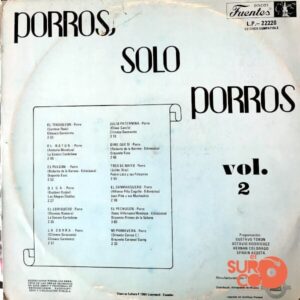 Disco de Vinilo Varios - Porros, Solo Porros Vol.2 Vinyl Record
