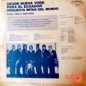 Disco de Vinilo Orquesta Mitad Del Mundo - Desde New York Para El Ecuador Vinyl Record
