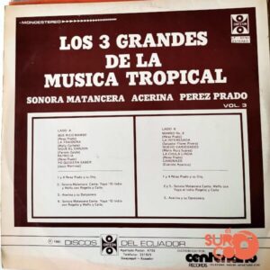 Disco de Vinilo Varios - Los Tres Grandes De La Música Tropical Vinyl Record