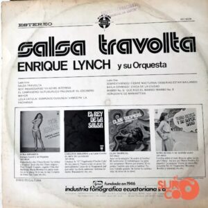 Disco de Vinilo Enrique Lynch Y Su Orquesta - Salsa Travolta Vinyl Record