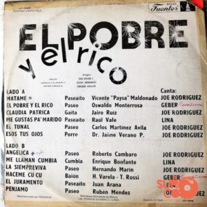 Disco de Vinilo Joe Rodríguez - El Pobre Y El Rico Vinyl Record