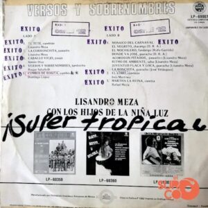 Disco de Vinilo Los Hijos De La Luz Con Lisandro Meza - Versos Y Sobrenombres Vinyl Record