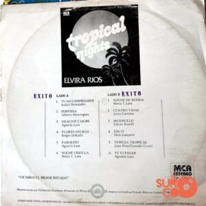 Disco de Vinilo Elvira Ríos - Tropical Nights Vinyl Record