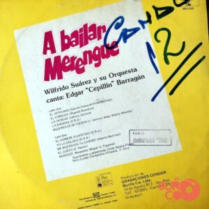 Disco de Vinilo Wilfrido Suárez Y Su Orq. - A Bailar Merengue Vinyl Record