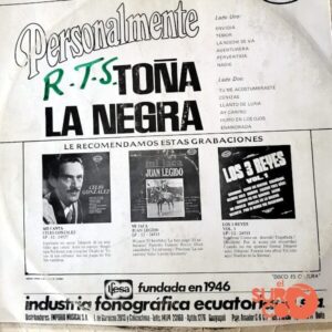 Disco de Vinilo Toña La Negra - Personalmente Vinyl Record