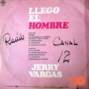 Disco de Vinilo Jerry Vargas - Llegó El Hombre Vinyl Record