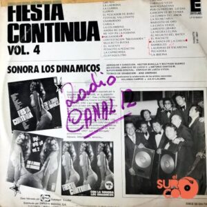Disco de Vinilo Sonora Los Dinámicos - Fiesta Continua Vol.4 Vinyl Record