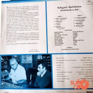 Disco de Vinilo Miguel Quintana - Sentimiento Y Son Vinyl Record