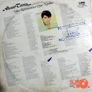 Disco de Vinilo Álvaro Torres - Más Romántico Que Nadie Vinyl Record