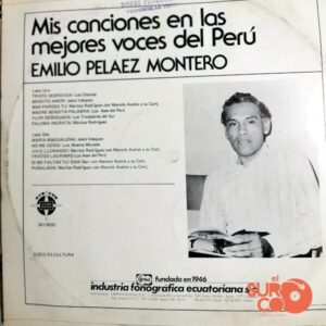 Disco de Vinilo Emilio Peláez Montero - Mis Canciones En Las Mejores Voces De Perú Vinyl Record
