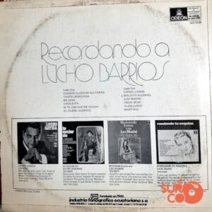 Disco de Vinilo Lucho Barrios - Recordando A Lucho Barrios Vinyl Record