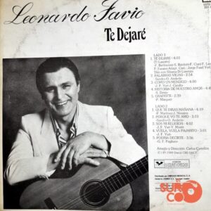 Disco de Vinilo Leonardo Favio - Te Dejaré Vinyl Record