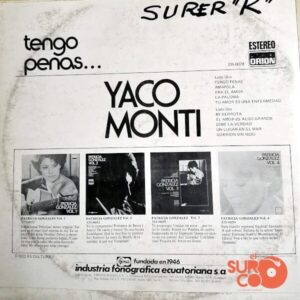 Disco de Vinilo Yaco Monti - Tengo Penas Vinyl Record