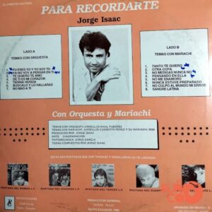 Disco de Vinilo Jorge Isaac - Jorge Isaac ‘90 Con Orquesta Y Mariachi Vinyl Record