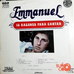 Disco de Vinilo Emmanuel - Diez Razones Para Cantar Vinyl Record