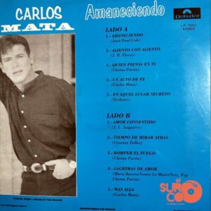 Disco de Vinilo Carlos Mata - Amaneciendo Vinyl Record