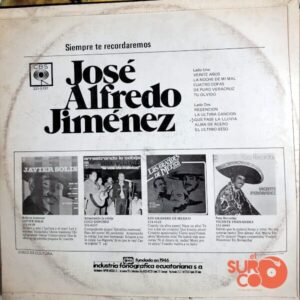 Disco de Vinilo José Luis Jiménez - Siempre Te Recordaremos Vinyl Record
