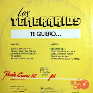 Disco de Vinilo Los Temerarios - Te Quiero Vinyl Record