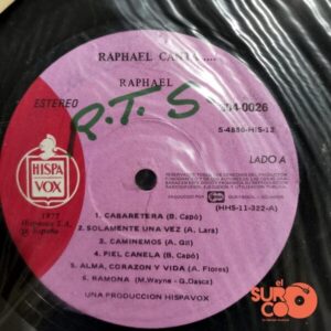 Disco de Vinilo Raphael - Raphael Canta Vinyl Record