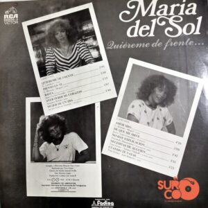 Disco de Vinilo Maria Del Sol - Quiéreme De Frente Vinyl Record