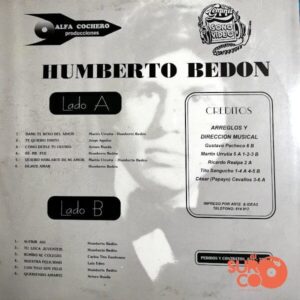 Disco de Vinilo Humberto Bedón - Humberto Bedón Vinyl Record