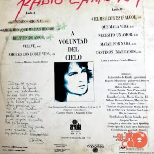 Disco de Vinilo Camilo Sesto - A Voluntad Del Cielo Vinyl Record