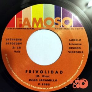 Disco de Vinilo Julio Jaramillo - Adiós Madre Querida / Frivolidad Vinyl Record