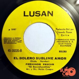 Disco de Vinilo Fernando Paucar - A Ritmo De Bomba Cuando Llegue El Fin / El Bolero Sublime Amor Vinyl Record