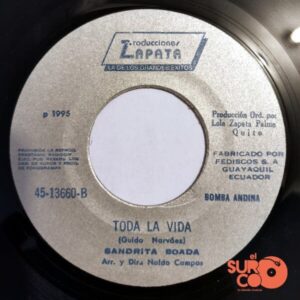 Disco de Vinilo Sandrita Boada - Latacunga Romántica / Toda La Vida Vinyl Record
