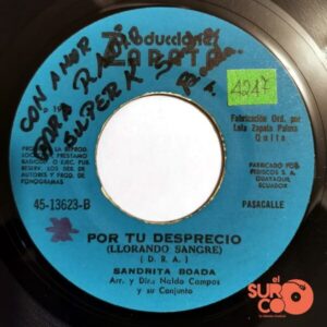 Disco de Vinilo Sandrita Boada - Negrito Lindo / Por Tu Desprecio Vinyl Record
