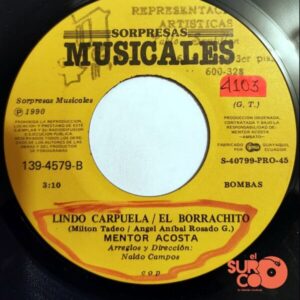 Disco de Vinilo Mentor Acosta - Ambato Tierra De Flores / Lindo Carpuela Vinyl Record