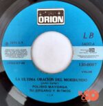 Disco de Vinilo Polibio Mayorga - La Última Oración Del Moribundo / Pilche De Chicha Vinyl Record