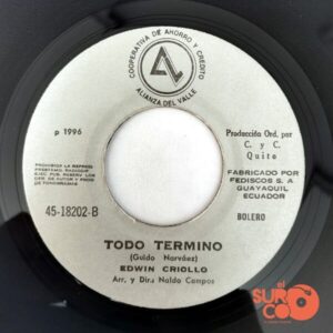 Disco de Vinilo Edwin Criollo - Si Te Vas / Todo Terminó Vinyl Record