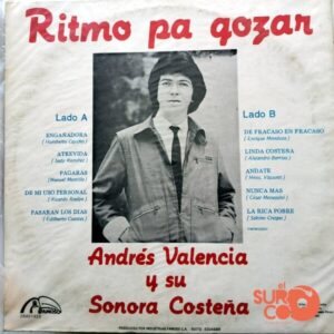 Disco de Vinilo Andrés Valencia Y Su Sonora Costeña - Ritmo Pa Gozar Vinyl Record