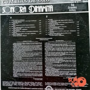 Disco de Vinilo La Sonora Dinamita - Cumbias De Oro Vinyl Record