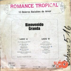Disco de Vinilo Bienvenido Granda - 10 Boleros Bailables De Amor Vinyl Record