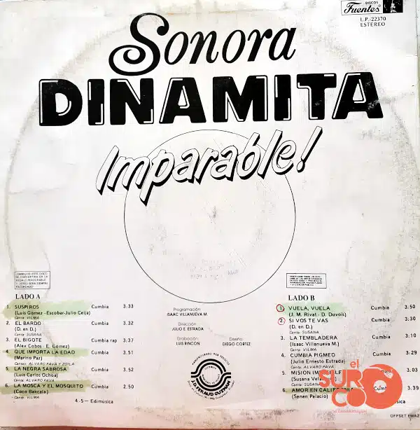 Disco de Vinilo Sonora Dinamita - Imparable Vinyl Record