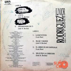 Disco de Vinilo Junior Rodríguez - Islas Y Mares Vinyl Record