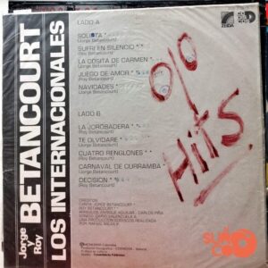 Disco de Vinilo Jorge Y Roy Betancourt - Los Internacionales Vinyl Record